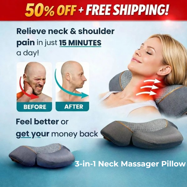 Pure Livia™  3-in-1 Neck Massager Pillow